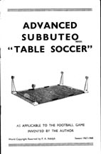 Creamy Subbuteo instructions from a slightly later era...